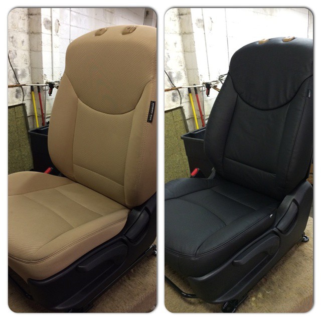 Changing Tan Cloth To Black Leather, How Much To Change Cloth Car Seats Leather